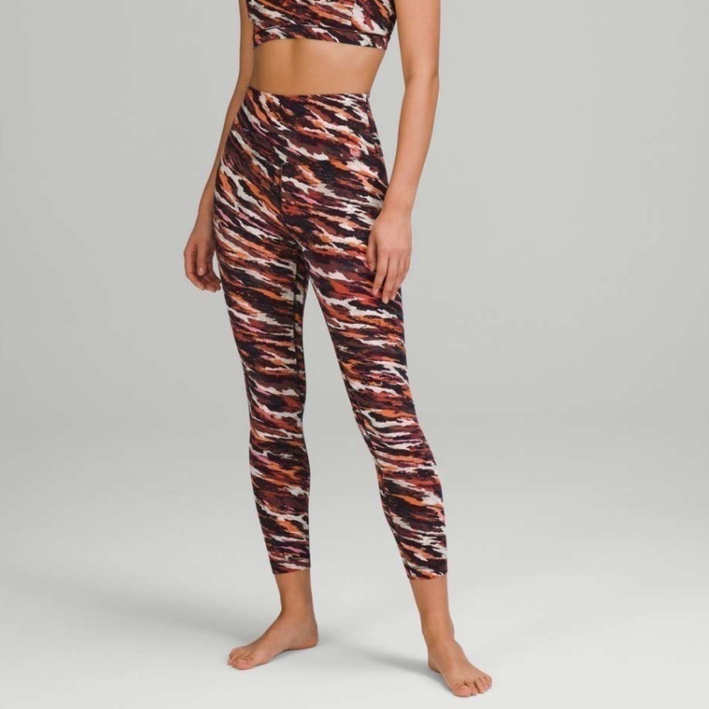 Lululemon Lunar New Year Align High-Rise Pant 25" Tiger Tide Smoky Red Multi
